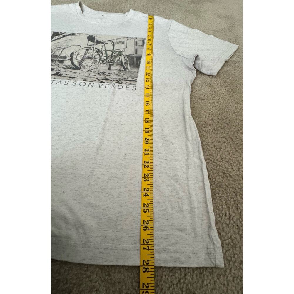 anjelah Graphic T Shirt XL Bicycle Print Bicicletas Son Verdes Gray Tee - Picture 6 of 6